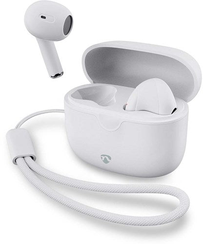 Nedis helt trådløse øretelefoner | bluetooth® | maksimal batterilevetid: 16 timer | berøringskontrol | ladetaske | trådløs opladningsetui | indbygget mikrofon | hvid - hpbt2400wt