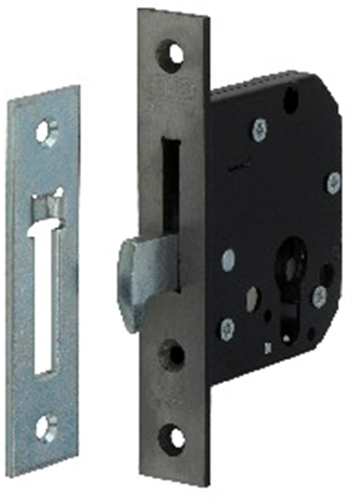 Nemef 4208 veiligheidsbijzetslot | skg** | dm50mm | voorplaat rvs 25x140mm rechthoekig | p 4208 12 | dr 1+2+3+4 - 9420817500
