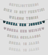 Paperdreams neon guirlande 5m - hurra dreng!