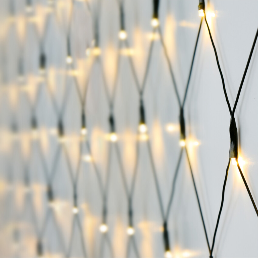 Netbelysning LED varm hvid 160 LEDs 1x2m