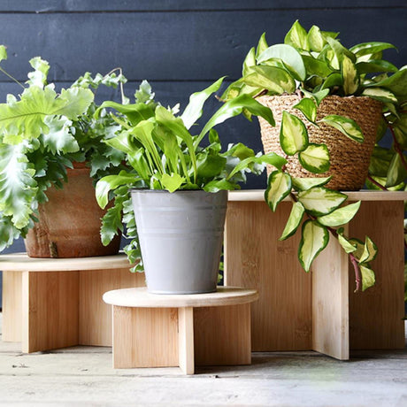 Esschert design plantebord bambus m dia25x11cm