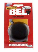 Cykelklokke ding-dong stål 80 mm sort