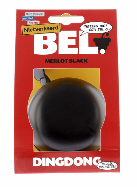 Cykelklokke ding-dong stål 80 mm sort