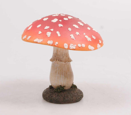 Sæson inspireret dekoration havestatue svamp 9x9x13 cm