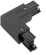Nordisk hjørnestykke fast 90°. for. skinne venstre sort 5050032