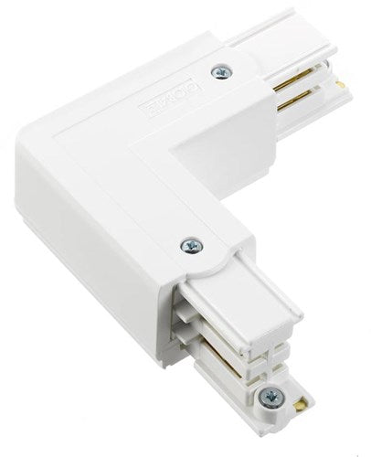 Nordisk hjørnestykke fast 90°. for. skinne hvid højre 5050039