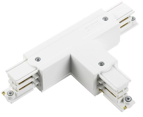 Nordic T-stykke fastmonteret 90°. for. skinne hvid højre 5050061