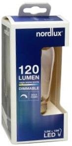 Enzo Nordlux LED ST64 E27 3,5-12W 1800K Retro Deco Guld Dæmpbar - 2760105