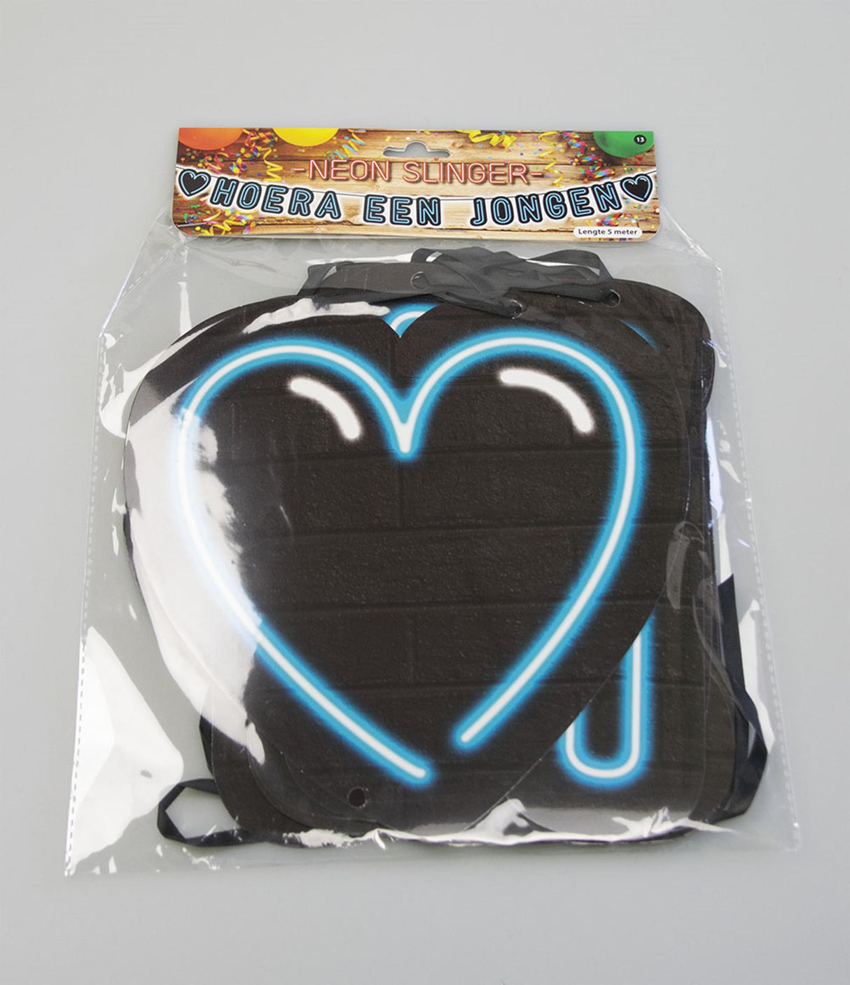 Paperdreams neon guirlande 5m - hurra dreng!
