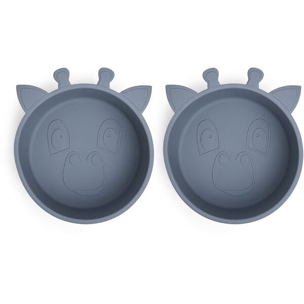 Nuuroo Nuuroo Alex Silicone Deep Plate 2-Pack Giraf
