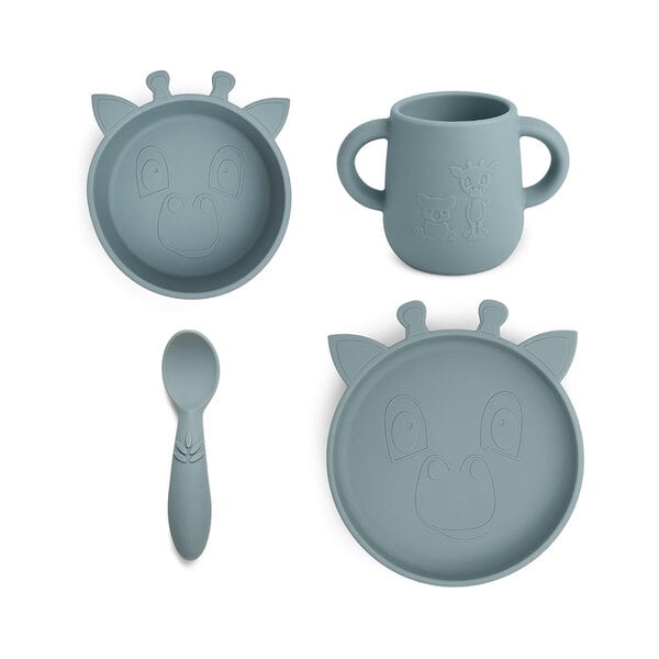 Nuuroo Nuuroo Lykke Silicone Dinner Set 4-Pack Giraf