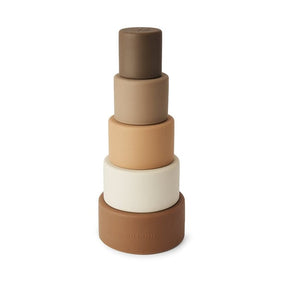 Nuuroo Nuuroo Fromja Silicone Stacking Tower-Brown Color Mix