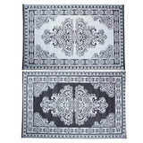 Esschert design havetæppe persisk motiv 186x120cm sort og hvid