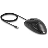 Optisk mus, Delock, USB-C, 1,5 m