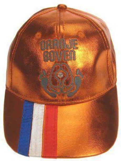 Van der Doelen orange top cap med elastik bagpå