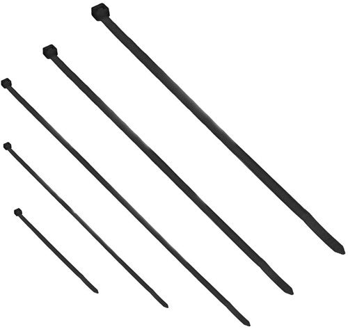 Orno kabelbinder 5x20 stk assorteret sort taske (100) - 4113445