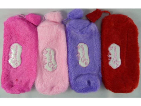 Plys penalhus 20x7 cm farver: hård pink, blød pink, lilla, rød