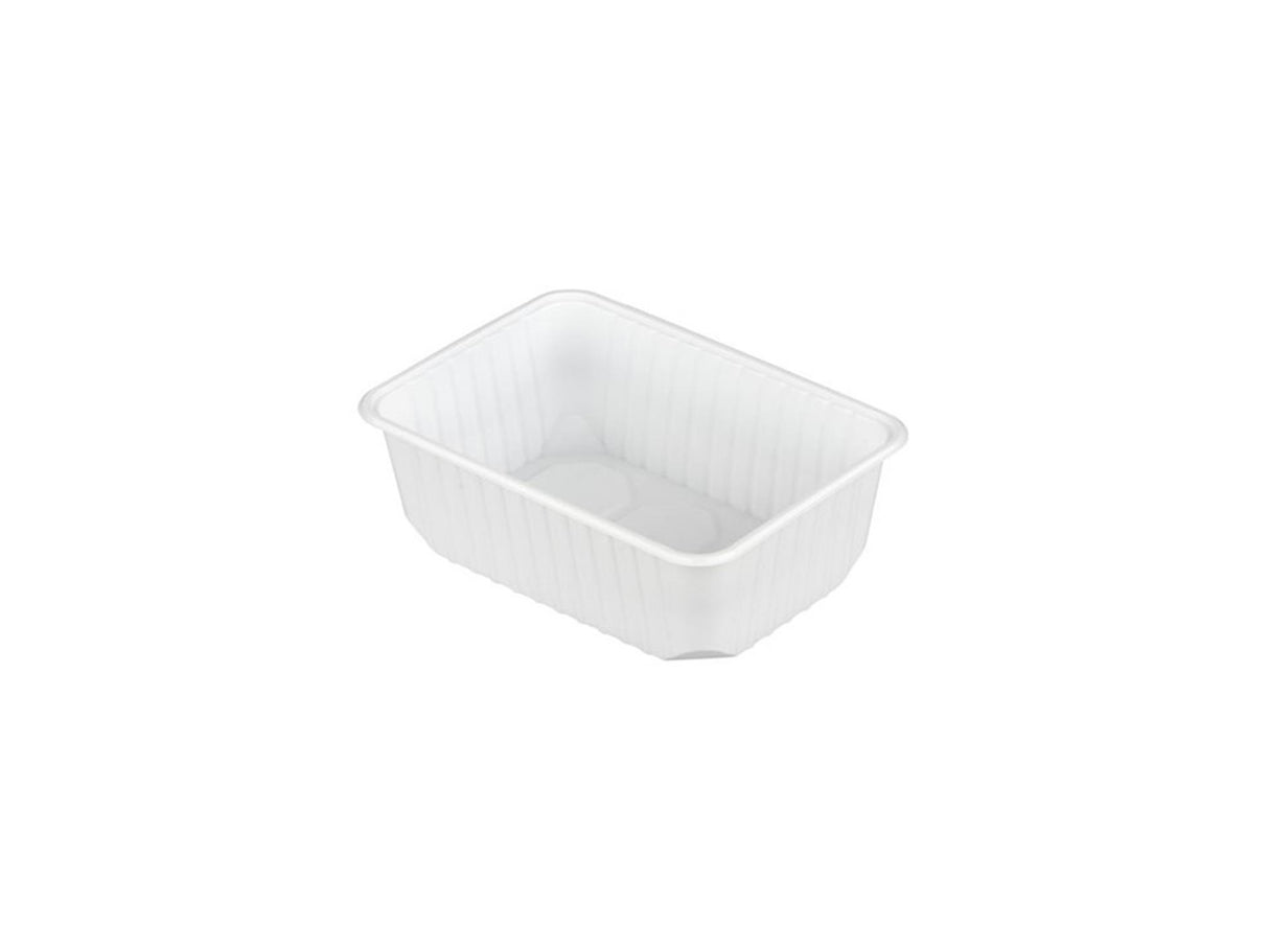 Papstar engangsbeholder 1 liter låg 50 stk 6x19x13 cm hvid