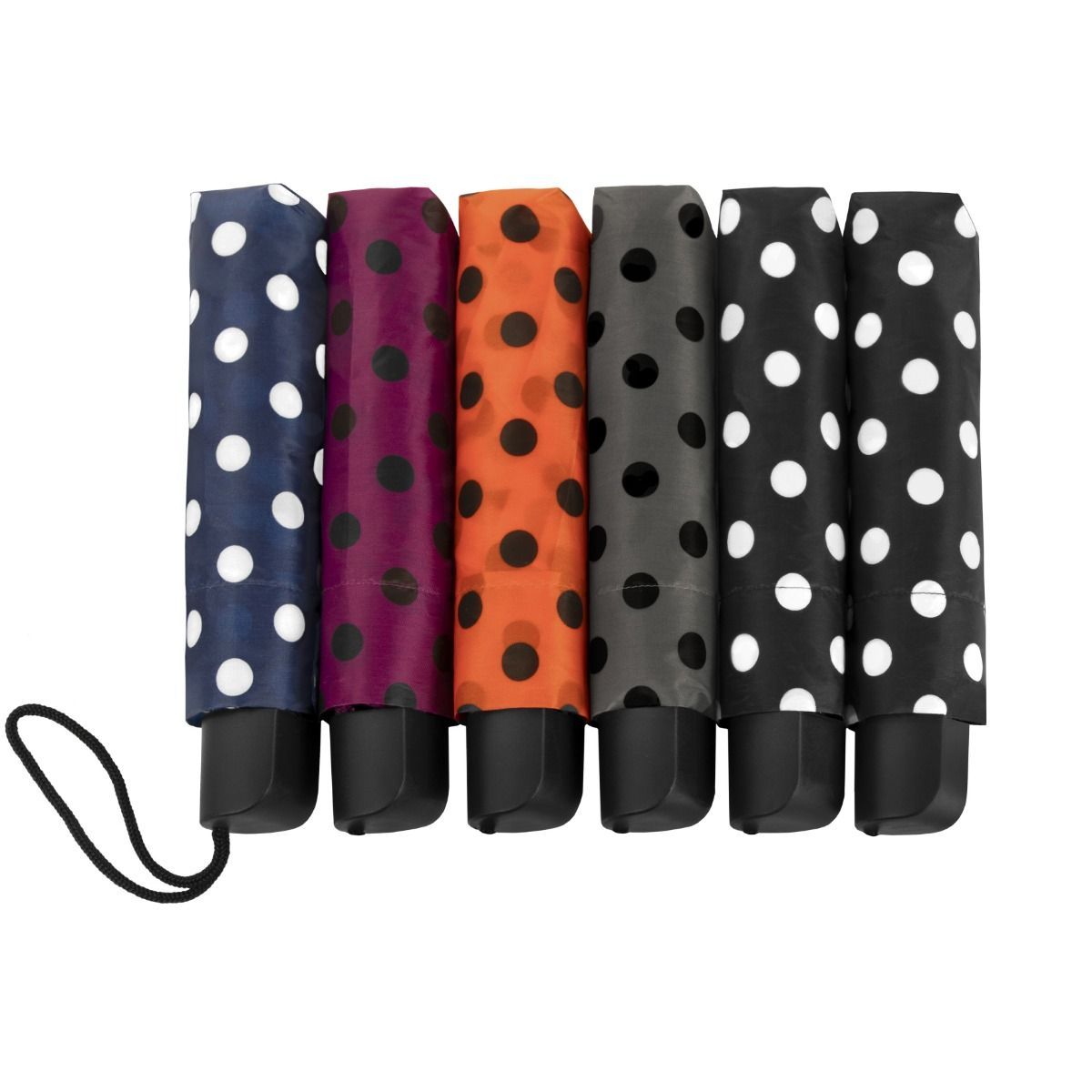 Impliva falconetti paraply foldbar mini størrelse prikker assorteret
