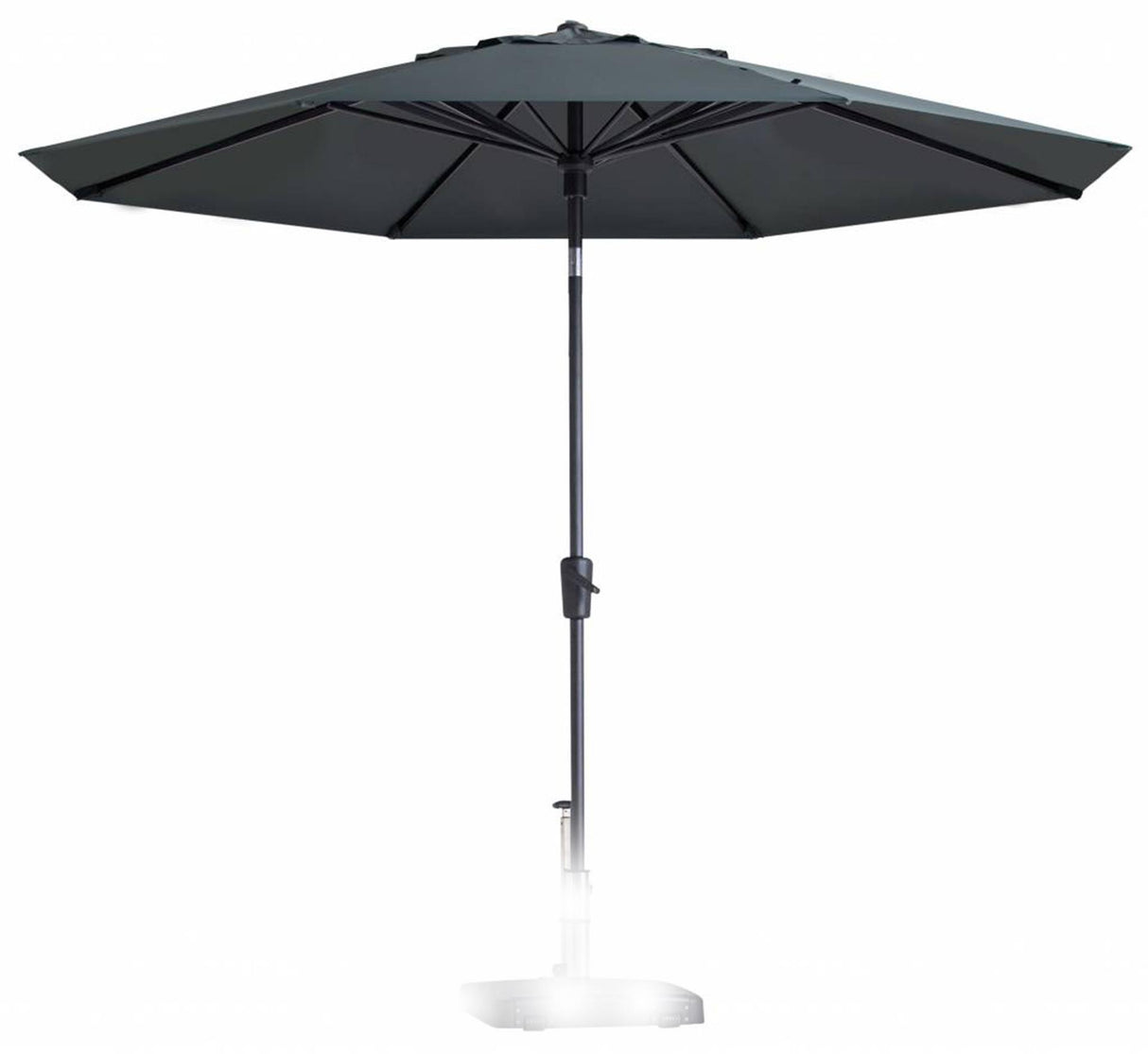Madison parasol paros 300cm twist-up grå
