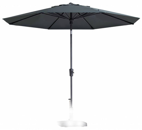 Madison parasol paros 300cm twist-up grå