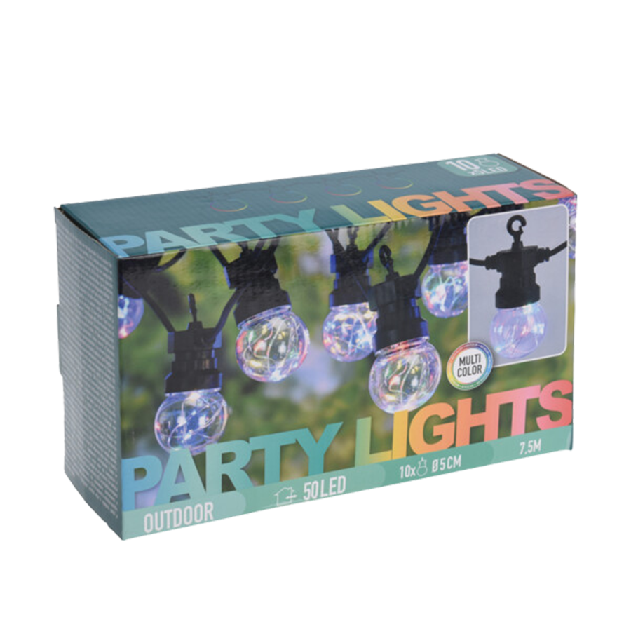 Ty par lights ledverlichting 50 leds multi colour 750cm