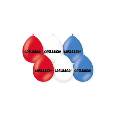 Paperdreams party ballonnen geslaagd rood wit blauw 6 stuks