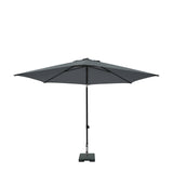 Madison parasol elba push-up omkring 300 cm med vippefunktion 100%pol. grå