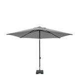 Madison parasol elba push-up rund 300 cm med vippefunktion 100% pol lysegrå
