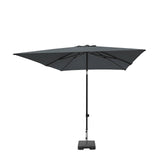 Madison parasol moraira push-up firkantet 230x230cm med vippefunktion grå