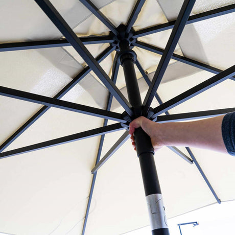 Madison parasol moraira push-up 230x230 lys grå