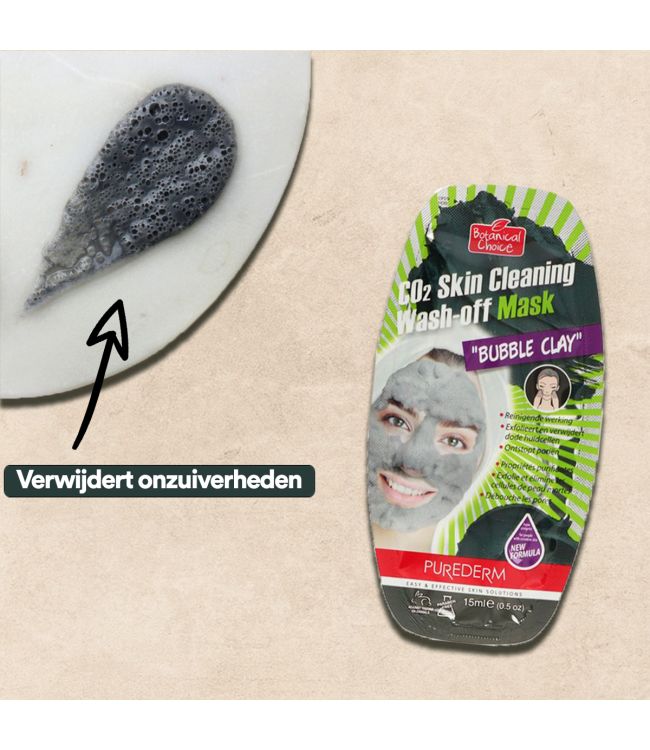 Purederm rensende bubble clay ansigtsmaske