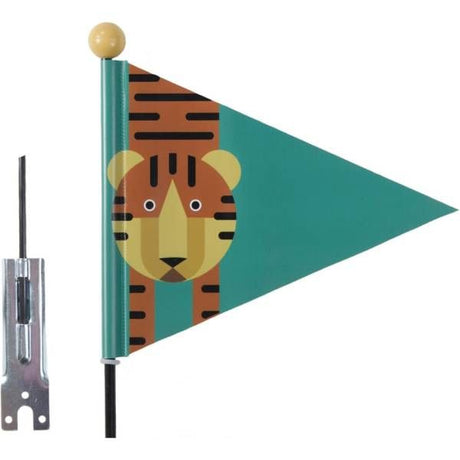 Sikkerhedsflag Pexkids Tiger Green med Tiger Print