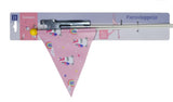 Sikkerhedsflag Pexkids Unicorn Pink med enhjørningsprint