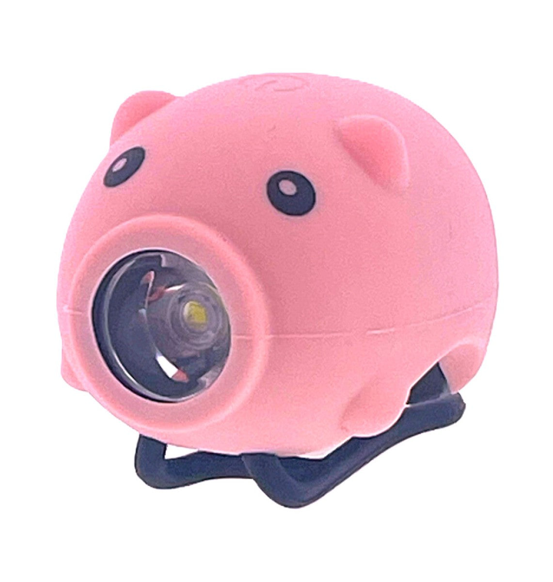 Pexkids cykelhorn gris med LED lampe USB pink