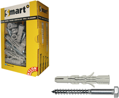 Pgb-europe smart | plug nylon + schroef zsk ø 8x80 nzn | 25 st sm0lpzn011008080e