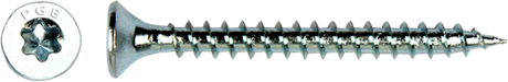 Pgb-europe pgb-fasteners universele spaanplaatschroef vk-t voldraad verzonken kop ø4,0x40 zn tx20 | 200 st | pgwvtv001004000403