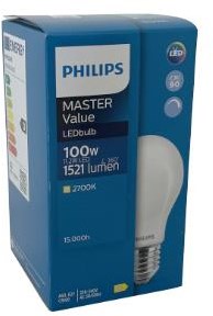 Philips led gls e27 11,2-100w 2700k filament mat dimbaar - led3798