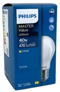 Philips led gls e27 3,4-40w 2700k filament mat dimbaar - led3773