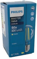 Philips led gls e27 5,9-60w 2700k filament helder dimbaar - led3788