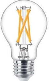 Philips led lamp transparant - 60 w - e27 - dimbaar warmwit licht