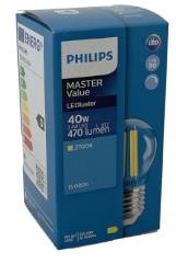 Philips LED bullet E27 3,4-40W 2700K glødetråd klar dæmpbar - LED3746