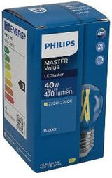 Philips led kogel e27 3,4-40w filament helder dimtone - led3747