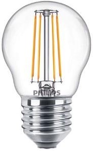 Philips led kogel e27 4,3-40w 2700k filament helder - led3749