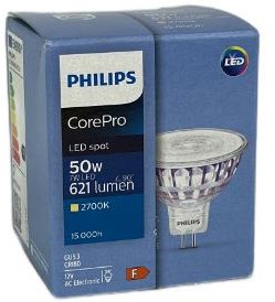Philips led spot gu5.3 12v 7-50w 2700k - led3522