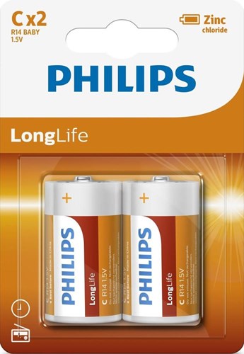 Philips longlife engelsk stang r14 bl.a2 3111010