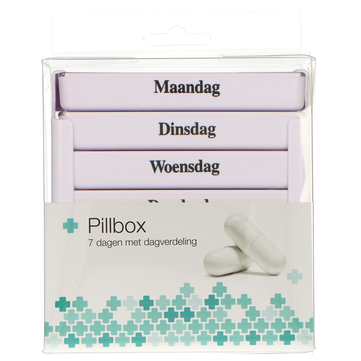 Jvdl pilleæske uge 4 rum pr. dag hvid