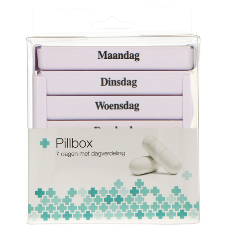 Jvdl pilleæske uge 4 rum pr. dag hvid