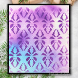 Lyserødt blækdesign • stencil kristtorn espalier