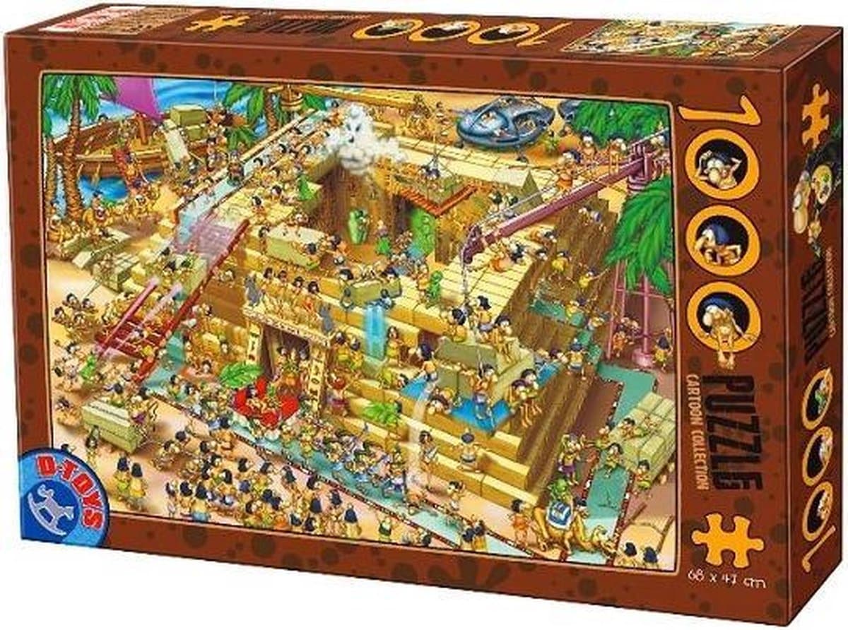 D-legetøjspuslespil - tegneserie af egyptisk pyramide - 1000 brikker